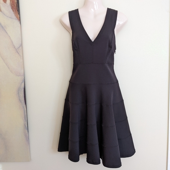 ROBERT RODRIGUEZ little black a-line dress lbd 8 medium - Picture 2 of 15